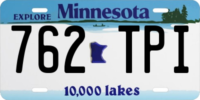 MN license plate 762TPI