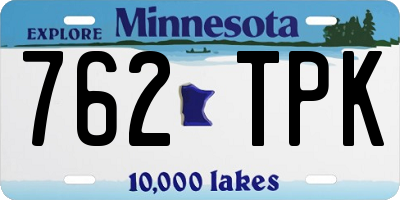 MN license plate 762TPK