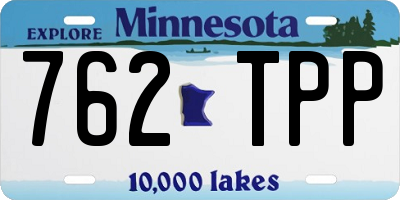 MN license plate 762TPP