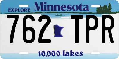 MN license plate 762TPR