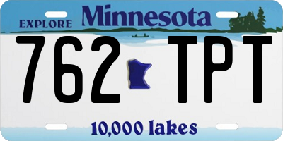 MN license plate 762TPT