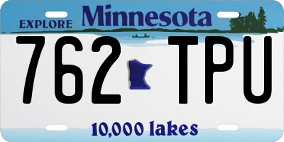 MN license plate 762TPU