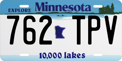 MN license plate 762TPV