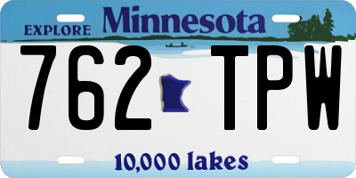 MN license plate 762TPW