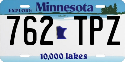 MN license plate 762TPZ