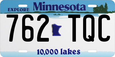 MN license plate 762TQC