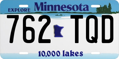 MN license plate 762TQD
