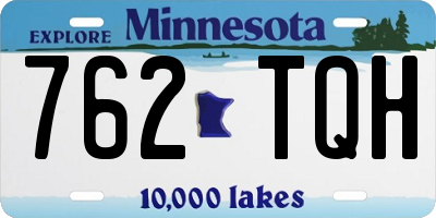 MN license plate 762TQH