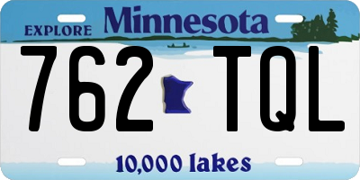 MN license plate 762TQL