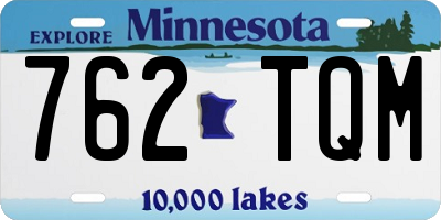MN license plate 762TQM
