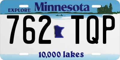 MN license plate 762TQP