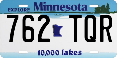 MN license plate 762TQR
