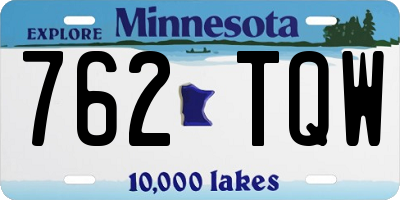 MN license plate 762TQW