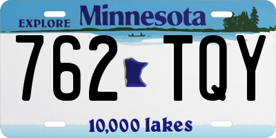MN license plate 762TQY