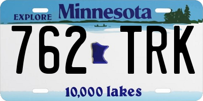 MN license plate 762TRK