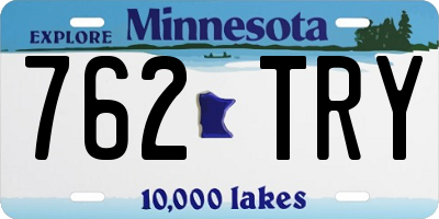 MN license plate 762TRY