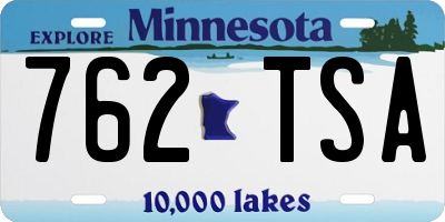 MN license plate 762TSA