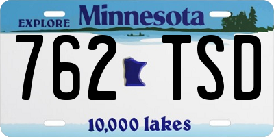 MN license plate 762TSD