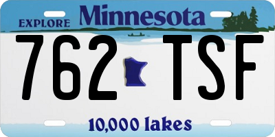 MN license plate 762TSF