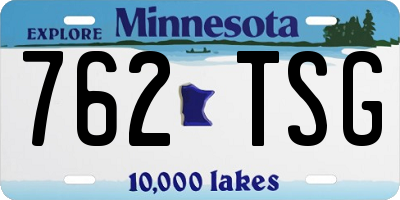 MN license plate 762TSG