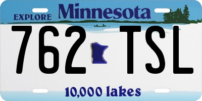 MN license plate 762TSL