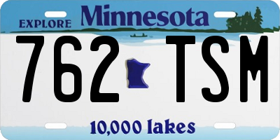 MN license plate 762TSM