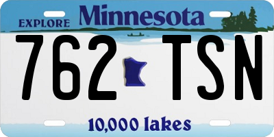 MN license plate 762TSN