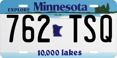 MN license plate 762TSQ