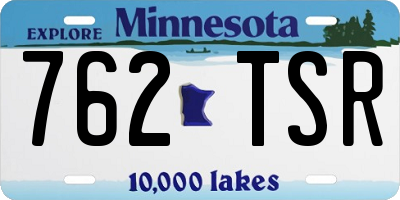 MN license plate 762TSR