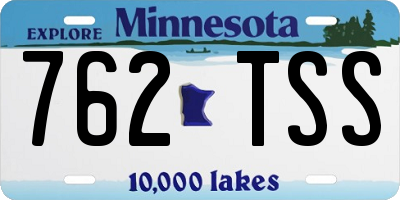 MN license plate 762TSS