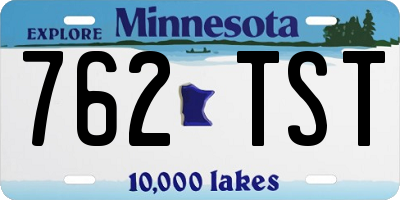 MN license plate 762TST