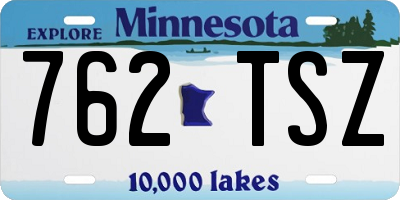 MN license plate 762TSZ