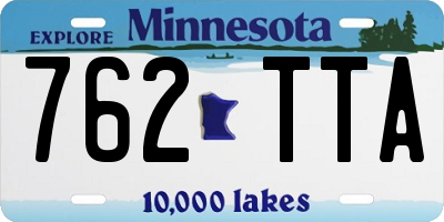 MN license plate 762TTA