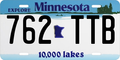 MN license plate 762TTB