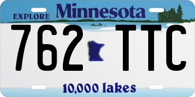 MN license plate 762TTC
