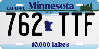 MN license plate 762TTF