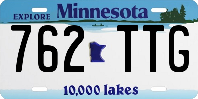 MN license plate 762TTG