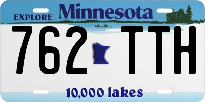 MN license plate 762TTH