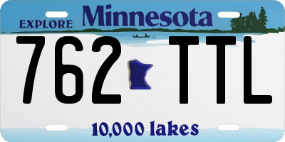 MN license plate 762TTL