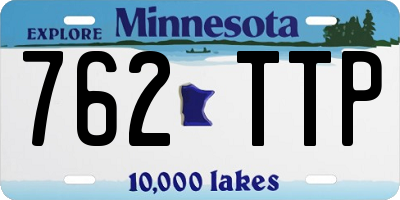 MN license plate 762TTP