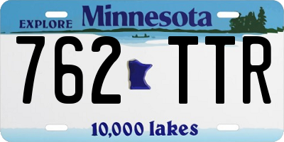 MN license plate 762TTR