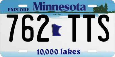 MN license plate 762TTS