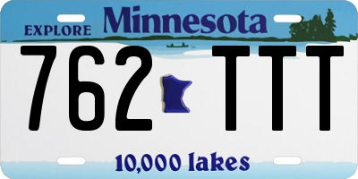 MN license plate 762TTT