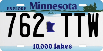 MN license plate 762TTW