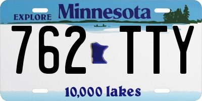 MN license plate 762TTY