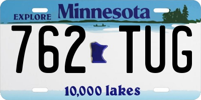 MN license plate 762TUG