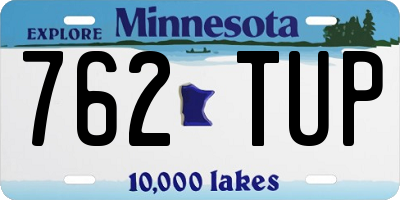 MN license plate 762TUP
