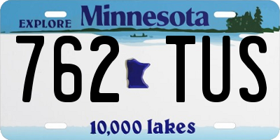 MN license plate 762TUS
