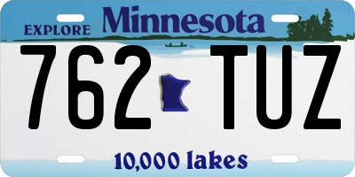 MN license plate 762TUZ