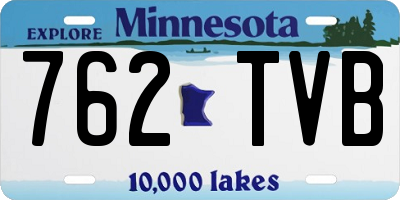MN license plate 762TVB